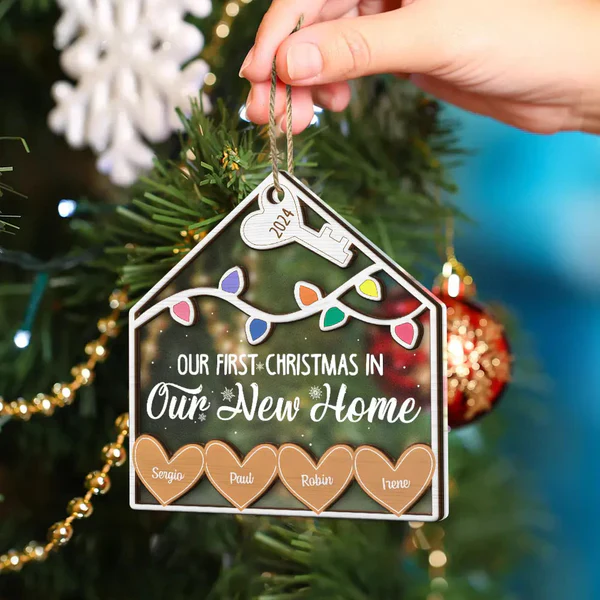 Our 1st Christmas In Our New Home Ornament, 4D Shaker Ornament, First Home Ornament