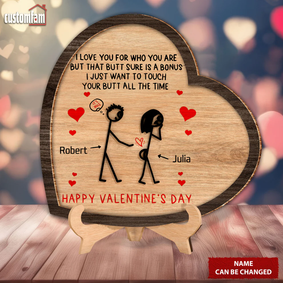 Happy Valentine’s Day Custom Wood Sign, Valentine Sign, Anniversary Gift For Couple